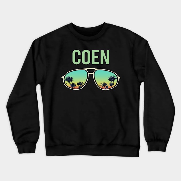 Cool Glasses - Coen Name Crewneck Sweatshirt by songuk